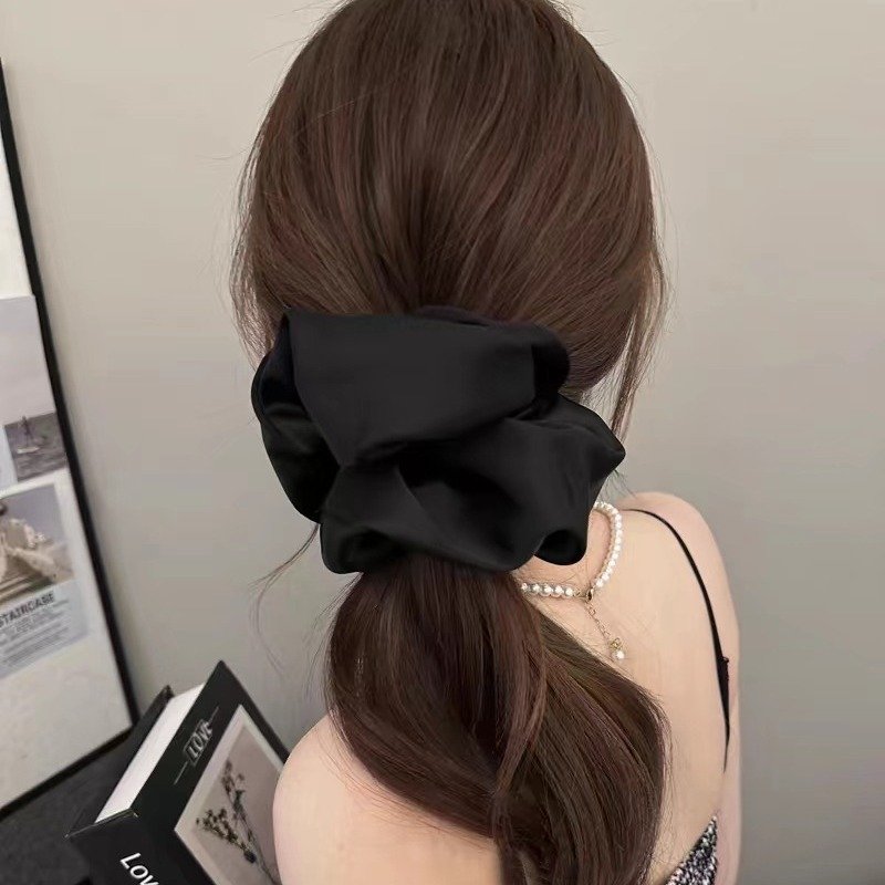 Korean Version Satin Large Scrunchie Gentle Sweet Tempered Advanced Hair Tie for Women Back Head Hair Accessories