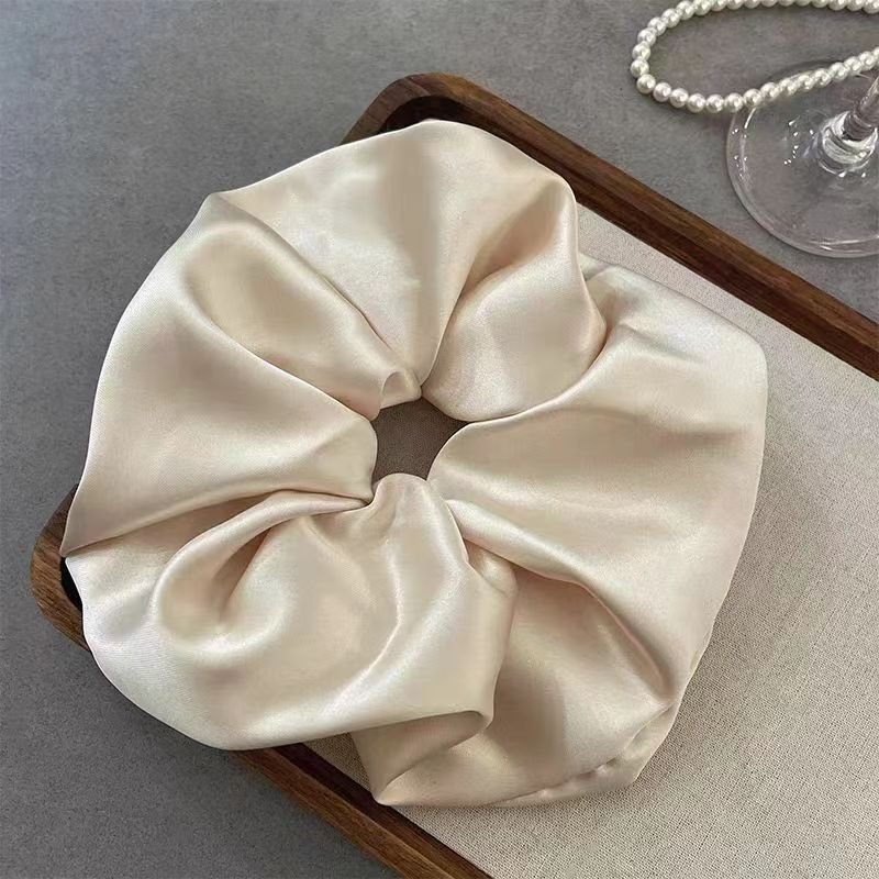 Korean Version Satin Large Scrunchie Gentle Sweet Tempered Advanced Hair Tie for Women Back Head Hair Accessories