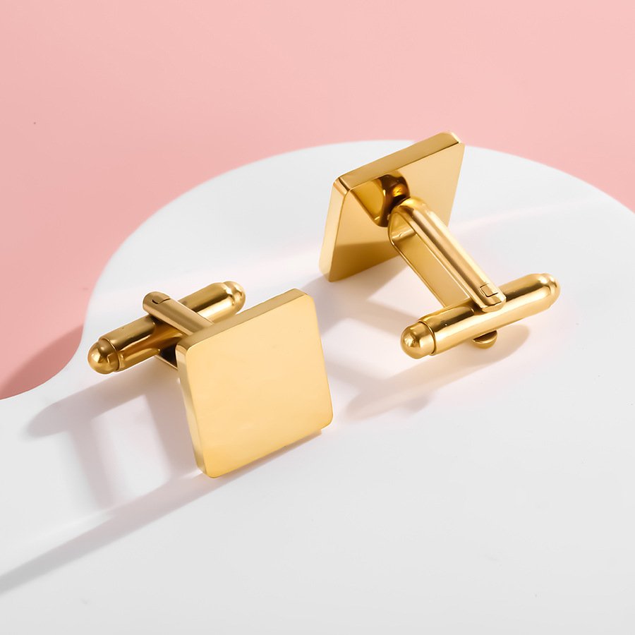 Business Men Stainless Steel Cufflinks Gift for Engagement Anniversary Party or Wedding Luxury Simple Classic cuff link