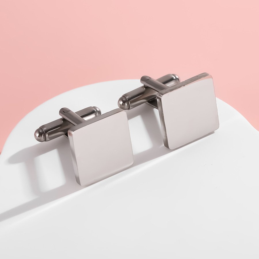 Business Men Stainless Steel Cufflinks Gift for Engagement Anniversary Party or Wedding Luxury Simple Classic cuff link
