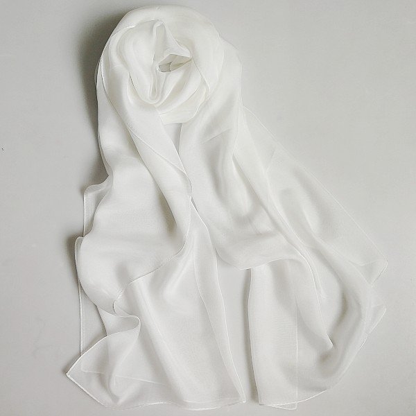 8mm habotai white silk scarves plain white silk scarfs for painting