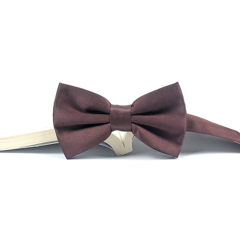 Nice quality solid color custom bow tie with packaging box fashion bow tie