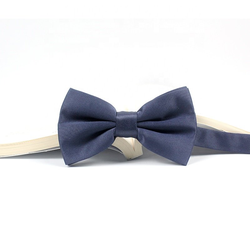 Nice quality solid color custom bow tie with packaging box fashion bow tie
