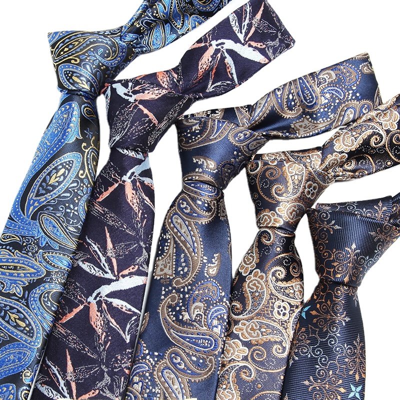 Wholesale Paisley Jacquard Woven Neck Ties Floral Normal Business Wedding Ties For Man