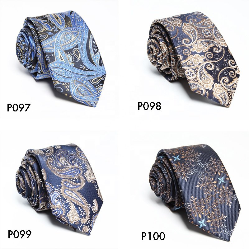 Wholesale Paisley Jacquard Woven Neck Ties Floral Normal Business Wedding Ties For Man