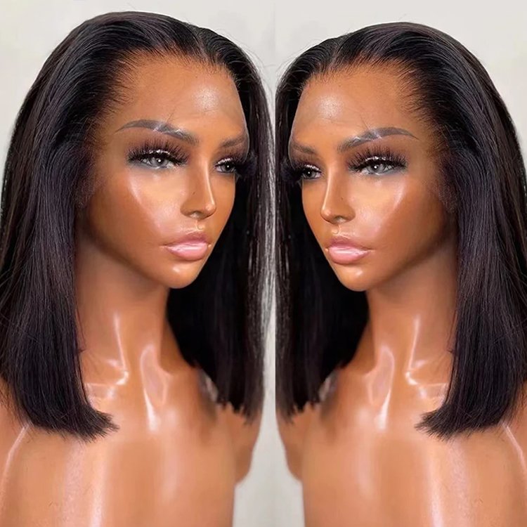Glueless Double Drawn Straight Bob Wig Vendors Human Hair Lace Front Wig Wholesale Raw Vietnamese Hair HD Full Lace Frontal Wigs