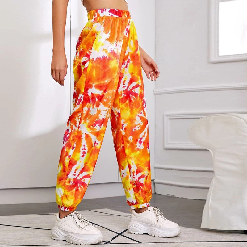 Weixin Women Clothing OEM Tie Dye Slant Pocket Joggers