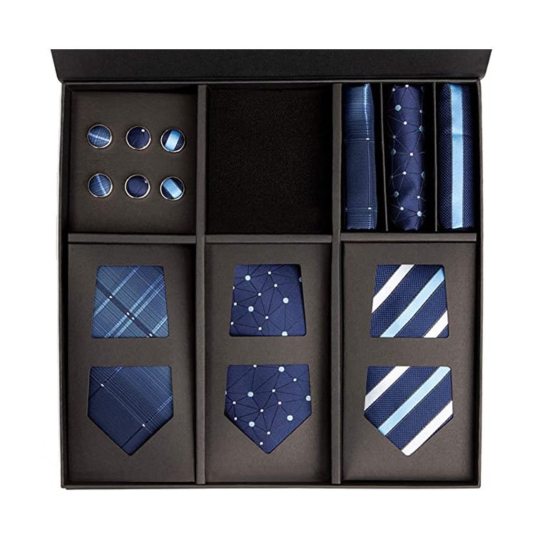 New Design Classic Mens Silk Neck Ties 8cm Plaid Striped Silk Ties for Formal Business Wedding Party