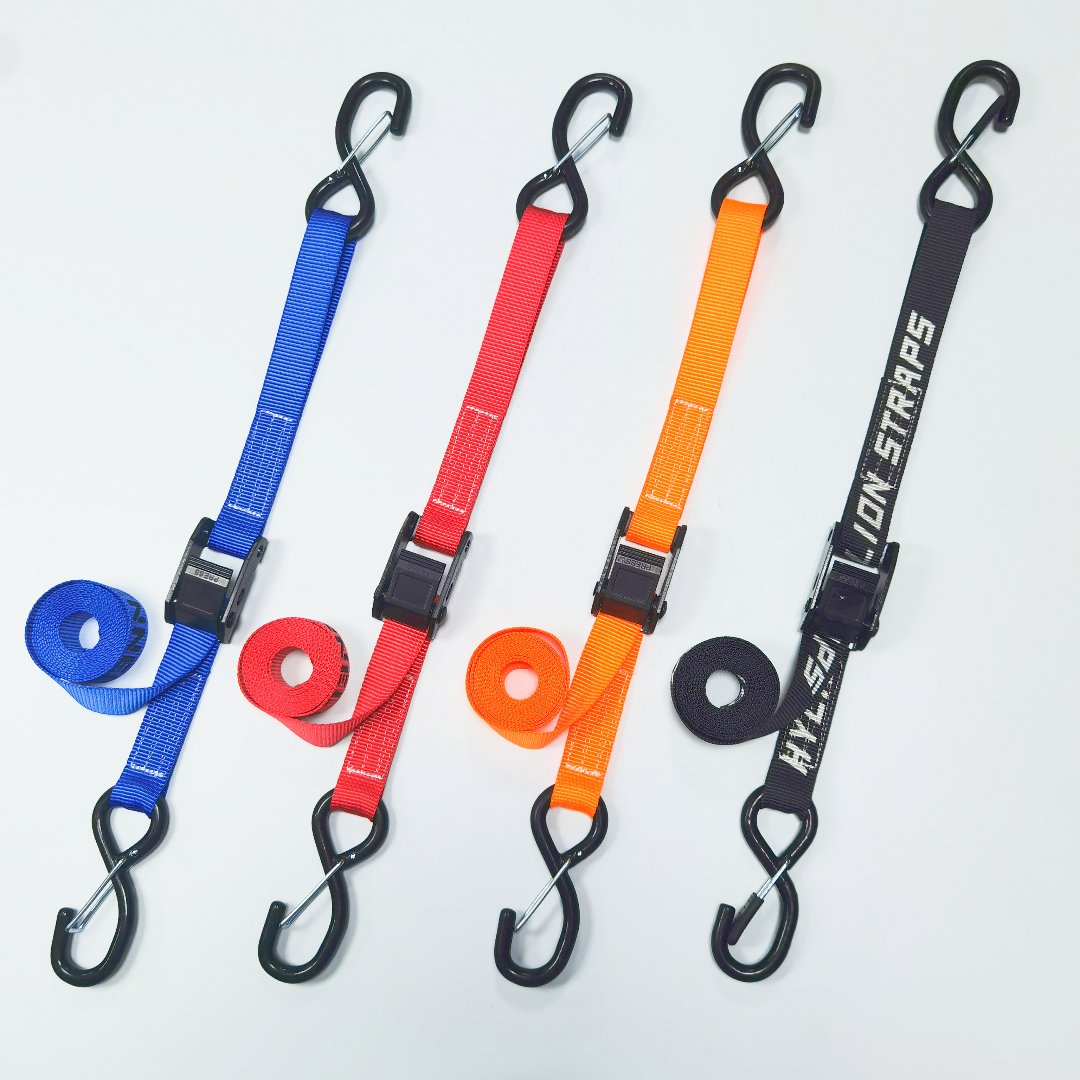 Well-made custom logo cam buckle straps tie down straps Lashing belts Ratchet Tie Down