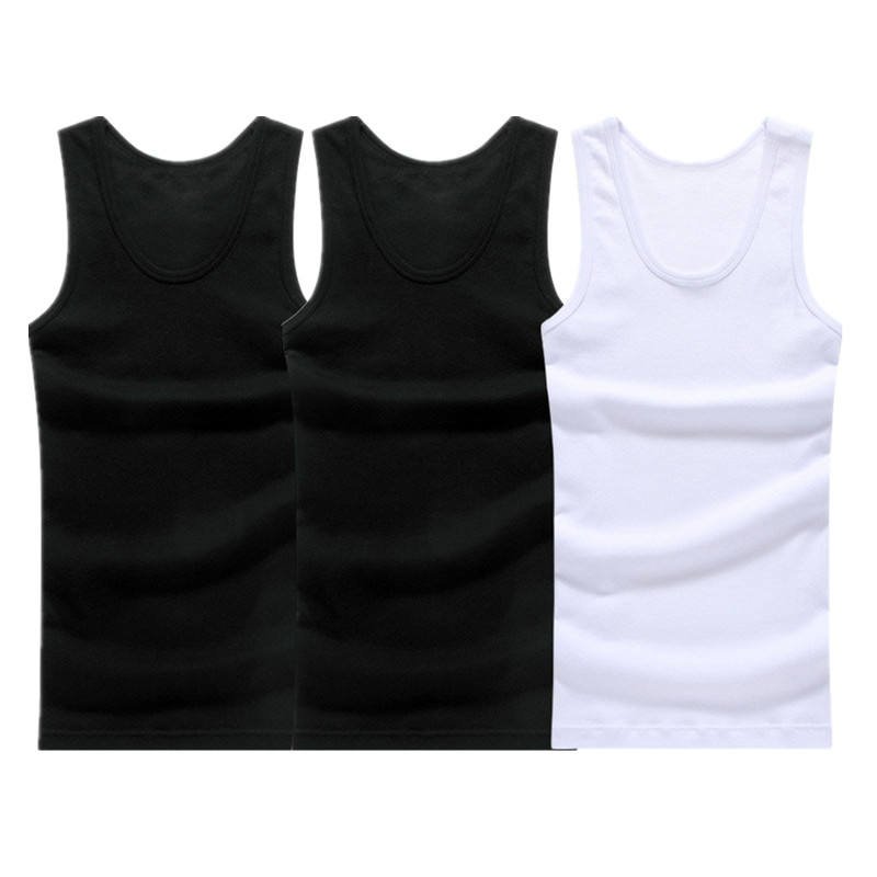 Hot sales ribbed cotton breathable muscle fit stringer blank fitness tank top for men