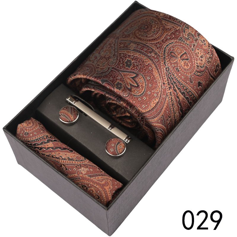 Light Blue 100% Micro Fibre Paisley Tie Jacquard Woven Polyester Necktie with Pocket Square Set