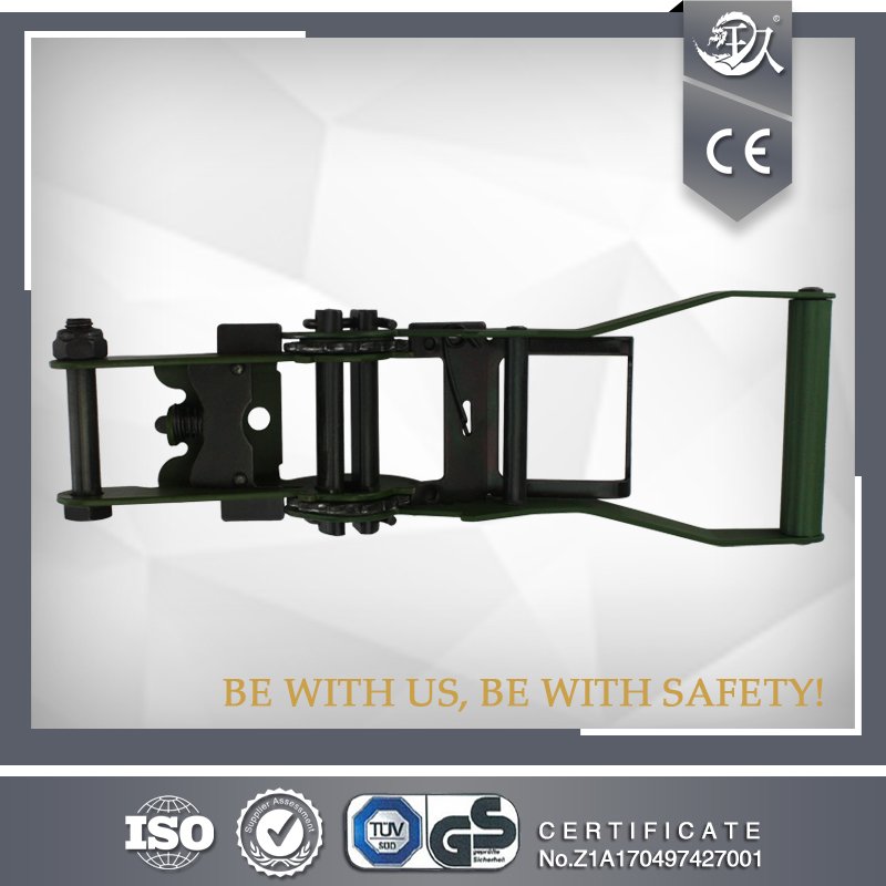50MM 5T Ratchet Tie Down Metal Strap Buckle green color