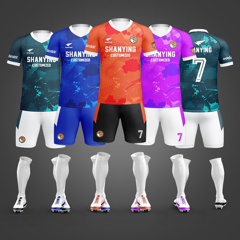 Sublimation Football Kits Custom Football Uniforms Soccer Team Soccer Tracksuit Football Club Soccer Jersey