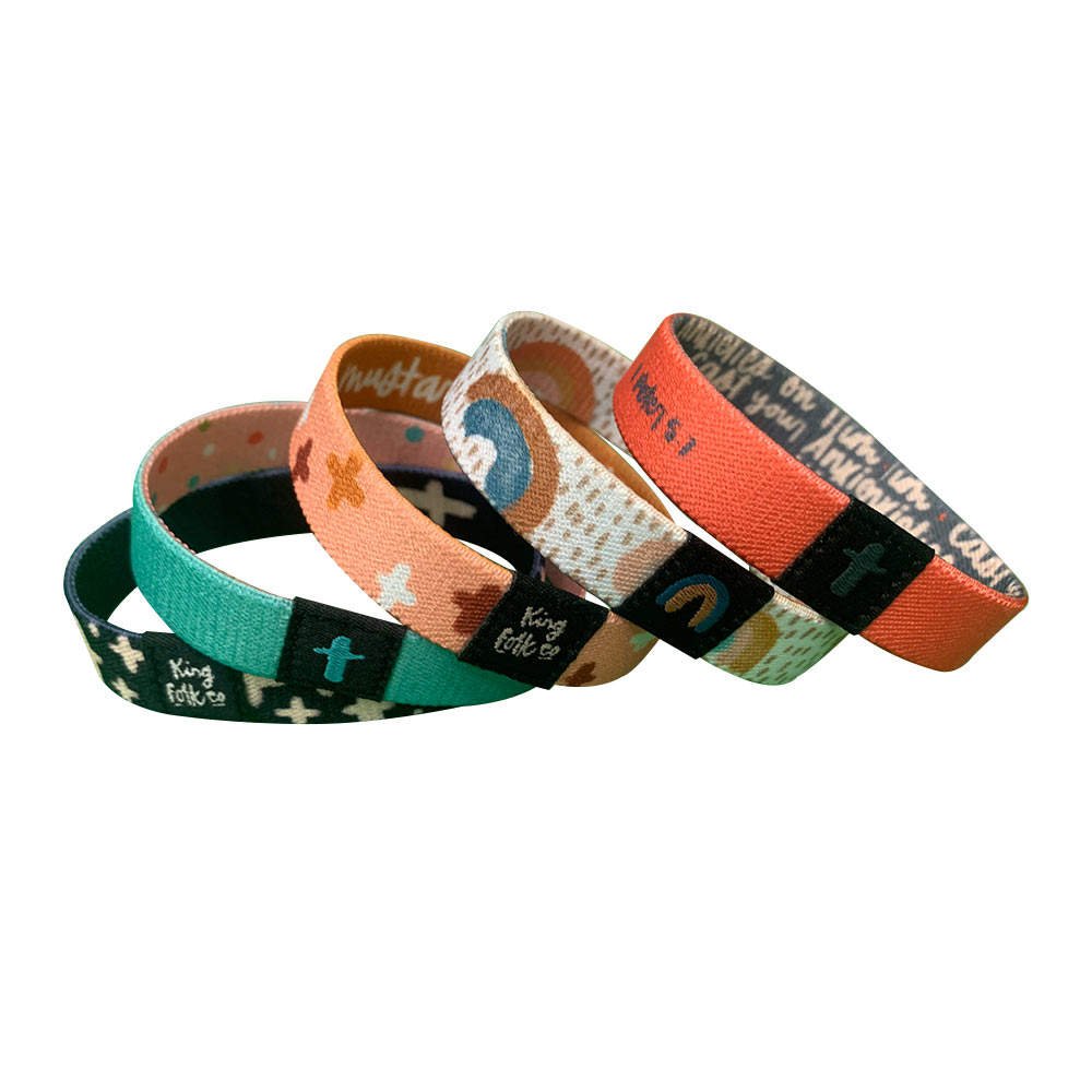 Stretch Elastic Fabric Wristband Men Tie Dye Fabric Wristbands Elastic Wristband Blank Fabric For Sublimation