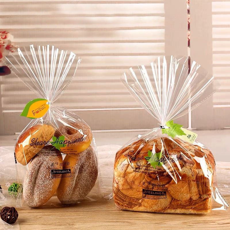 Custom Print Resealable Stock Kraft Paper Packing Lunch Bags For Buns Snacks Dessert Chiffon Cake Take away Bread Packaging Bag