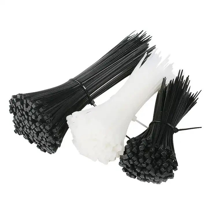 Free Sample 4.8x300mm Black Self-Locking Nylon 66 Cable Tie Wrap Plastic Fastener Zip Ties