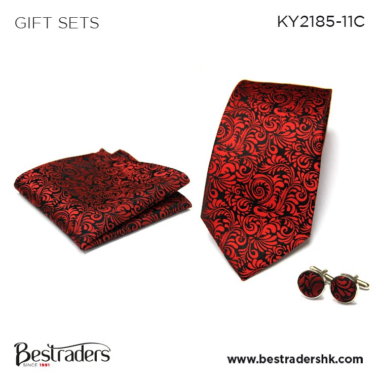 Bulk Sale Men's Fashion Accessories Micro Woven Polyester Material Gift Box Sets for Cufflinks/ Tie / Pocket Square