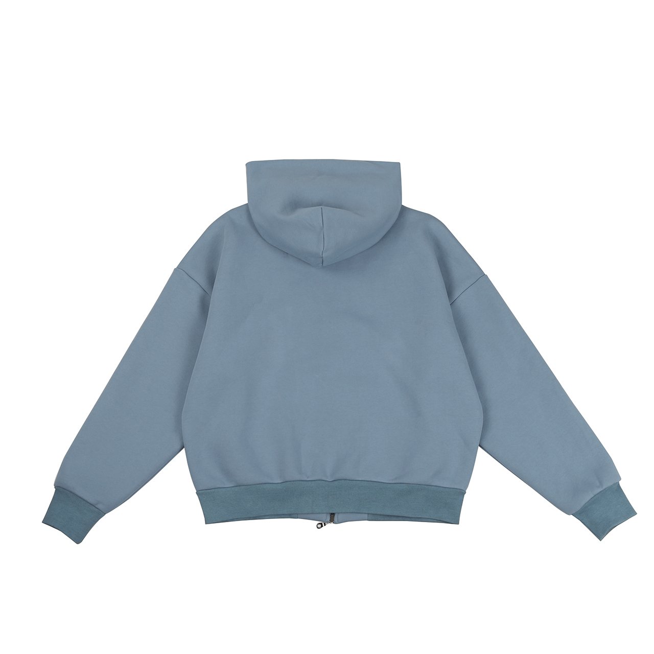 luxury plain 600gsm blank thick heavyweight cotton 100% blend french terry hoodie cropped double zipper custom zip up hoodie