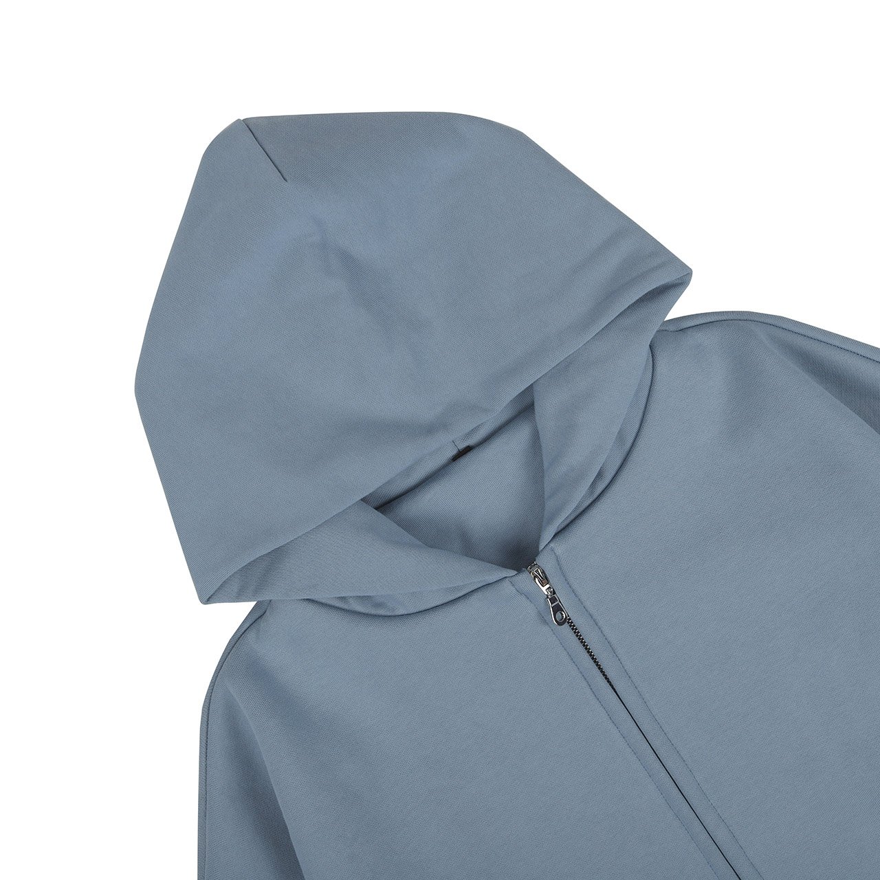 luxury plain 600gsm blank thick heavyweight cotton 100% blend french terry hoodie cropped double zipper custom zip up hoodie