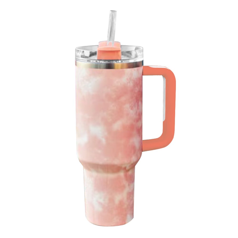 2023 mug tie dye cup Adventure 40oz Tumbler H2.0 Customized Travel Car Mug With Handle And Straw and lid