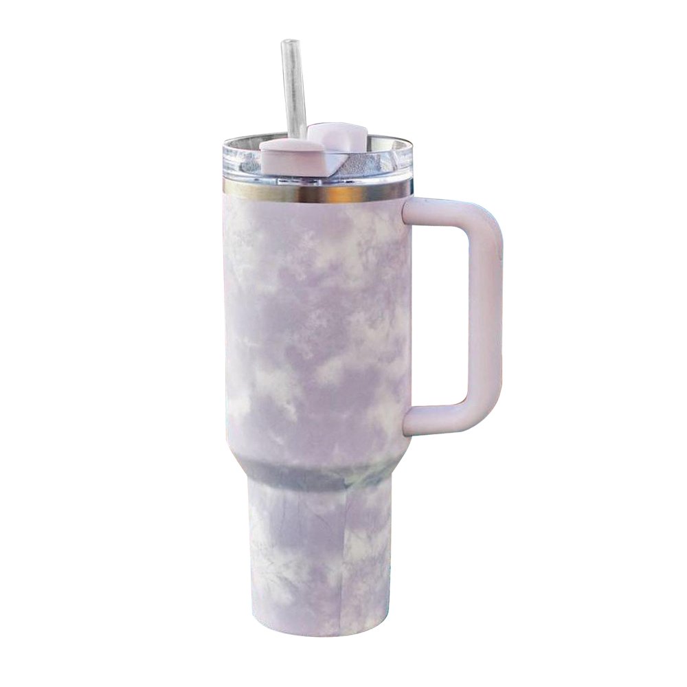 2023 mug tie dye cup Adventure 40oz Tumbler H2.0 Customized Travel Car Mug With Handle And Straw and lid
