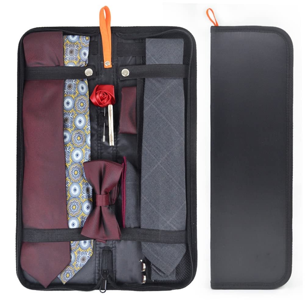 BSCI custom Men premium portable travel tie storage case holder