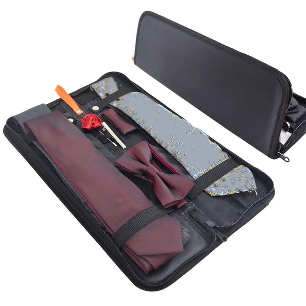 BSCI custom Men premium portable travel tie storage case holder