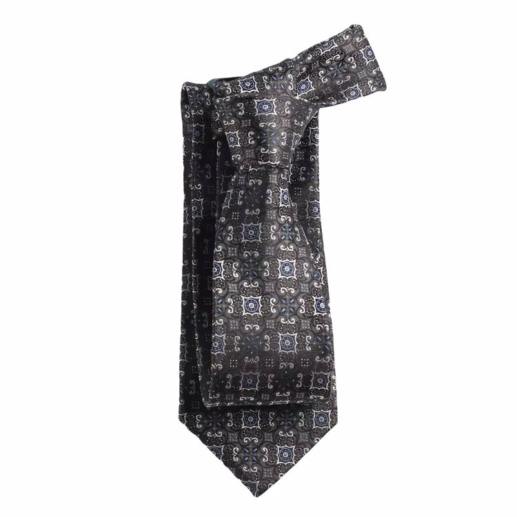 Fashion Accessories Medallion Pattern Luxury Italian Silk Jacquard Ties Custom Logo Business Wedding Necktie For Mens