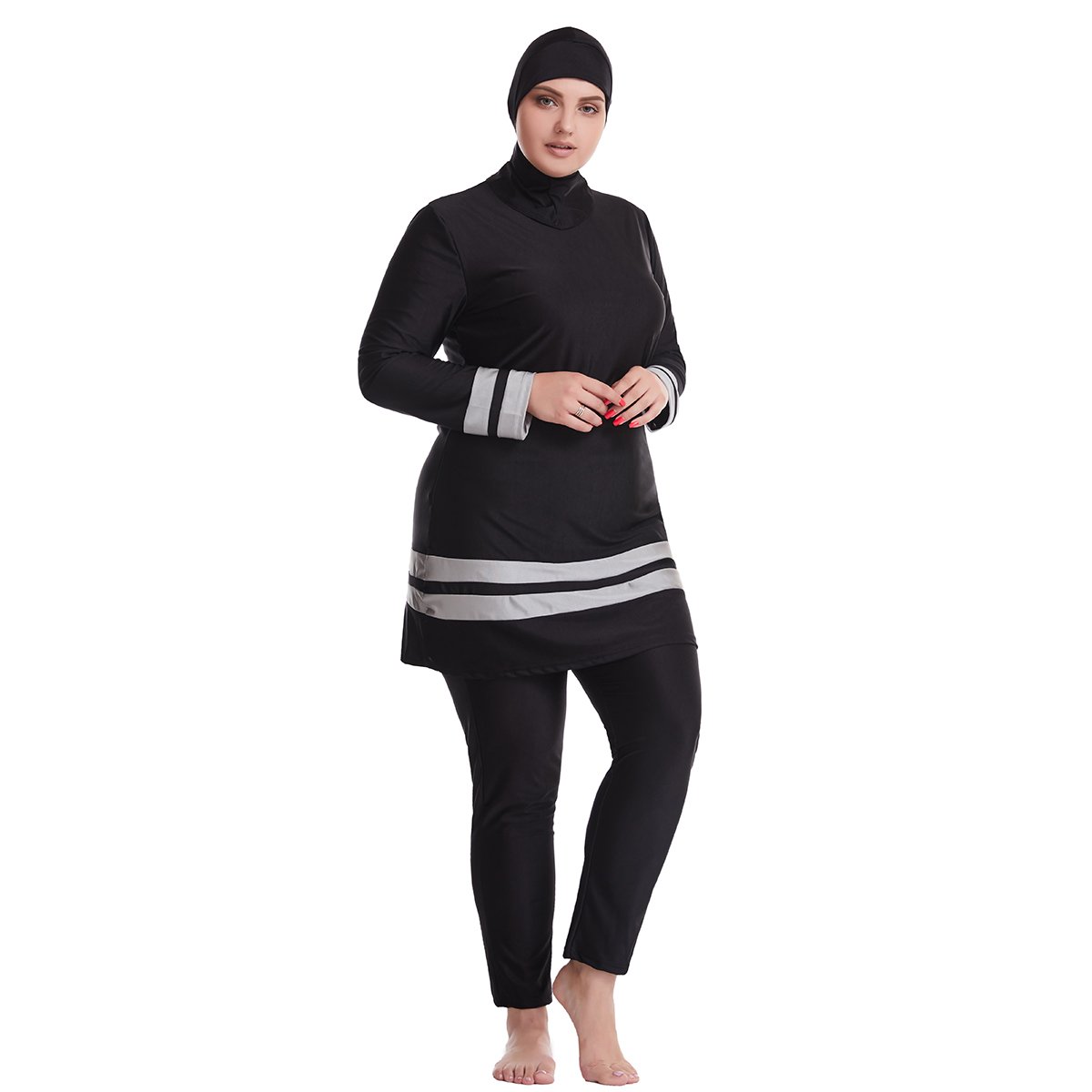 3PCS plus size burkinis muslim swimwear Islamic Swimsuit Modest swimwear Muslim Women Swimwear