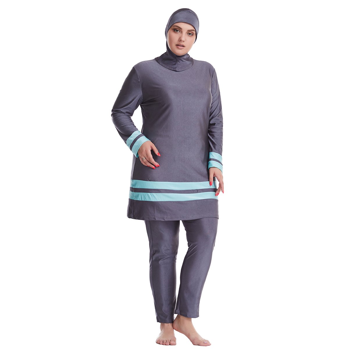 3PCS plus size burkinis muslim swimwear Islamic Swimsuit Modest swimwear Muslim Women Swimwear