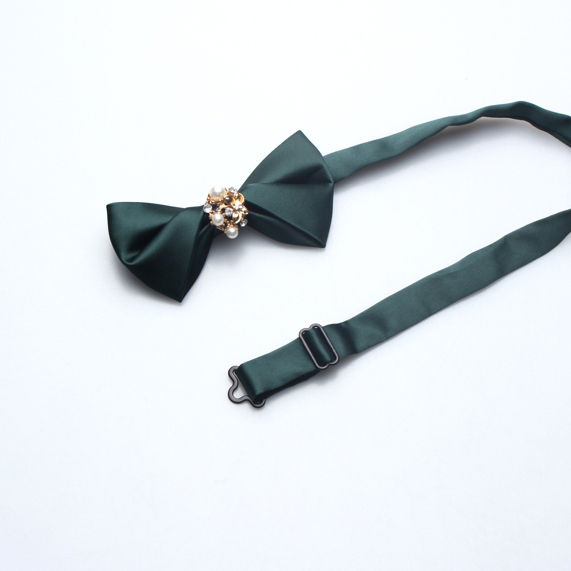 Hao Han Wholesale Customize Accessories For Ties Classic Mixed Solid Color Wedding Party Pearl Bows Ties Men