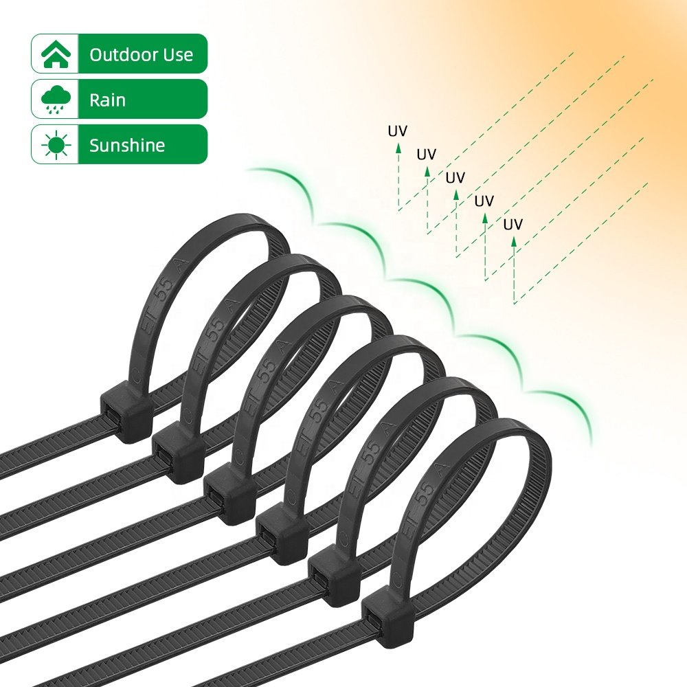 Free Sample OEM Manufacturer UL High Quality Eco-friendly UV Resistant Self-locking Plastic Zip Ties Nylon Cable Ties