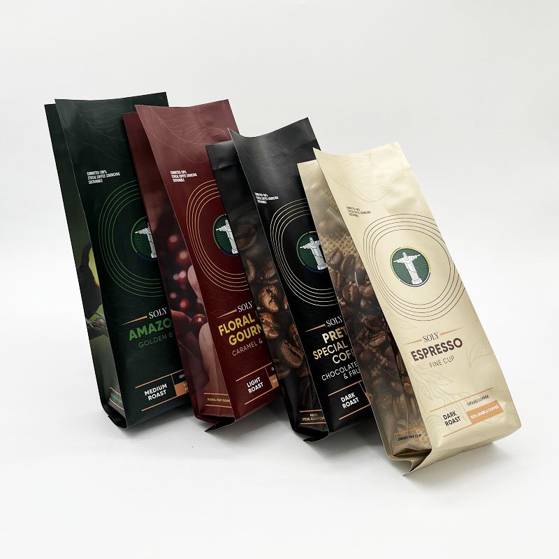 Custom Printed Drip Coffee Bean Packaging Roasted Coffee Bag with Valve