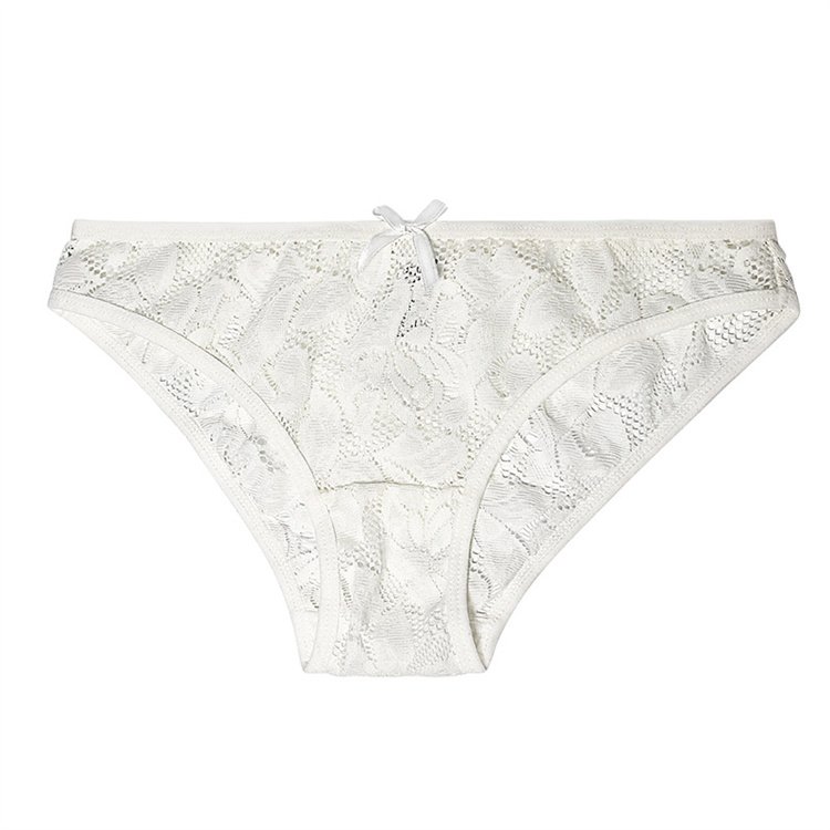 New bow tie girl lace hollow waist flower women's underwear