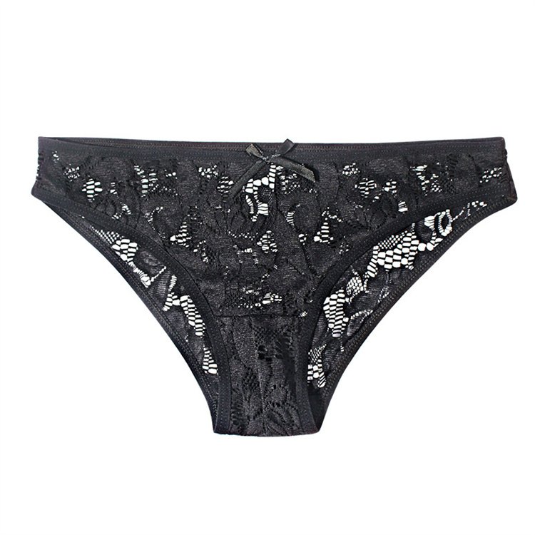 New bow tie girl lace hollow waist flower women's underwear