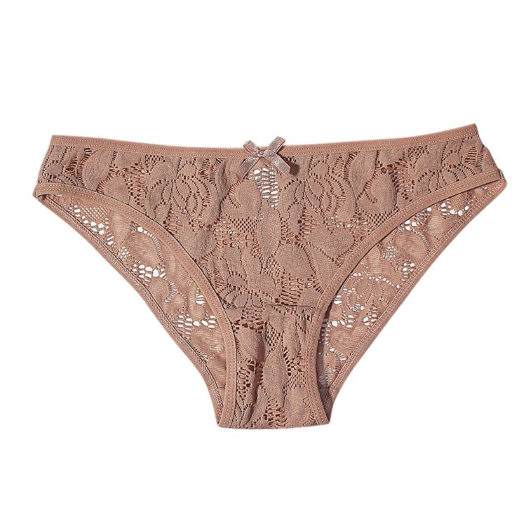New bow tie girl lace hollow waist flower women's underwear