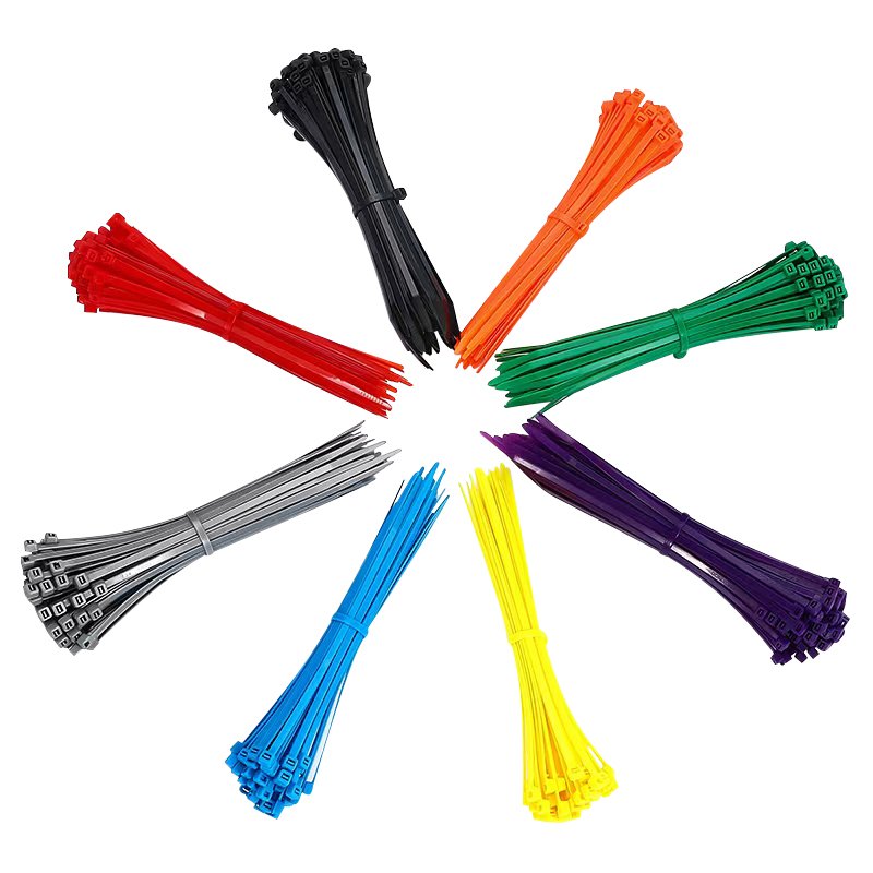 Manufactures in China Self-Locking Black UV Nylon Cable Wrap Ties Assorted Sizes 100Pack 5*200mm 8Inch zip ties