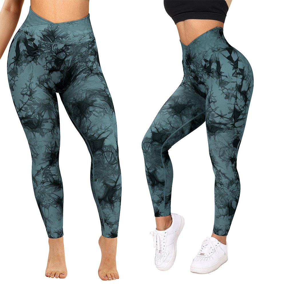 Tie Dye Fitness Legging Woman Push Up Workout Sport Leggings Women Scrunch Butt Female Outfit Gym Seamless Yoga pants wholesale