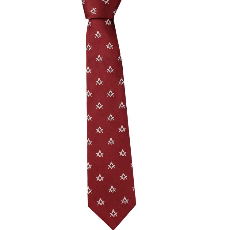 RunLin Factory Wholesale Luxury Handmade Polyester Woven Jacquard Fabric Custom Masonic Tie