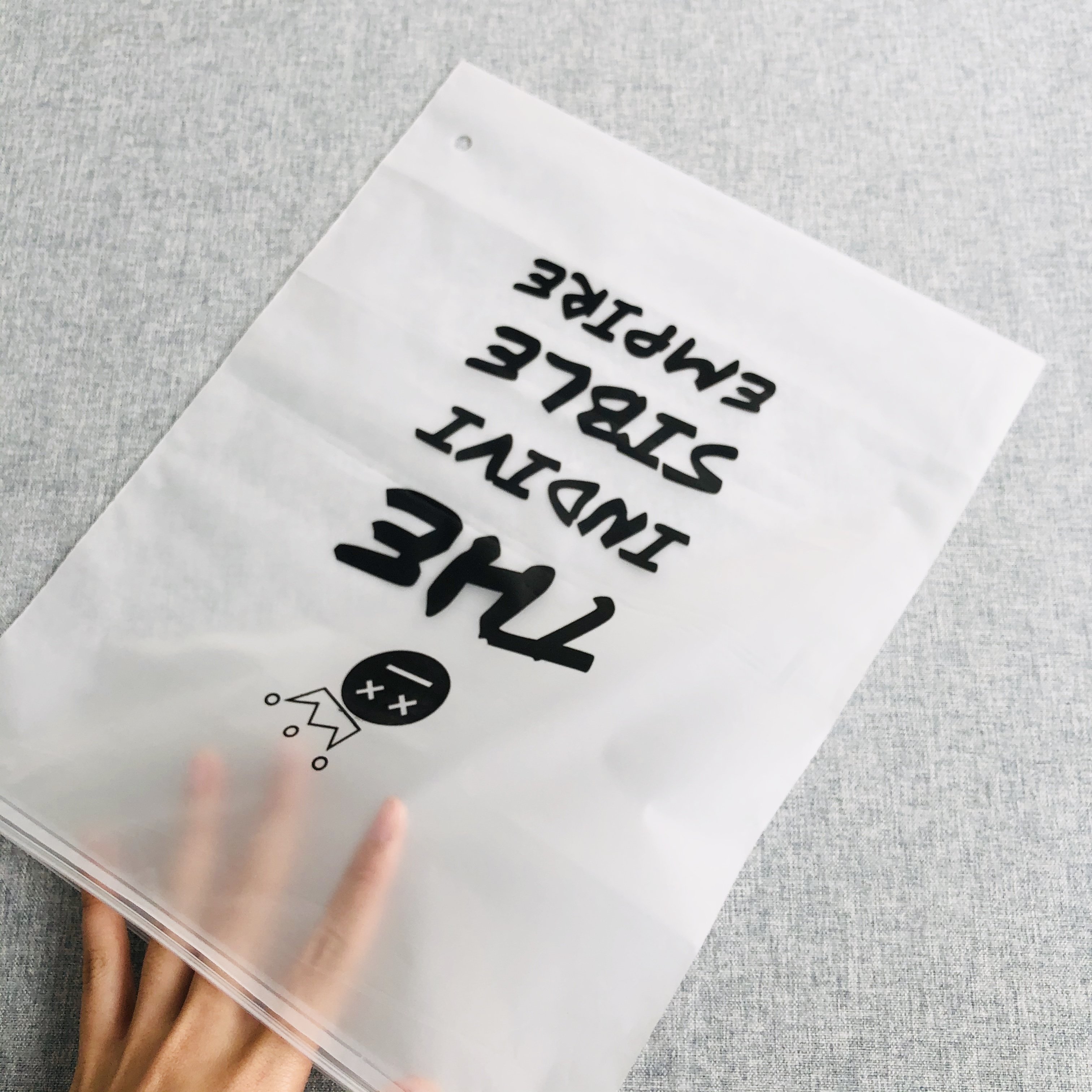 Popular Design Custom Frosted Plastic Bags Garment Zipper Packaging Bag, Biodegradable Slider Zip Lock Bag
