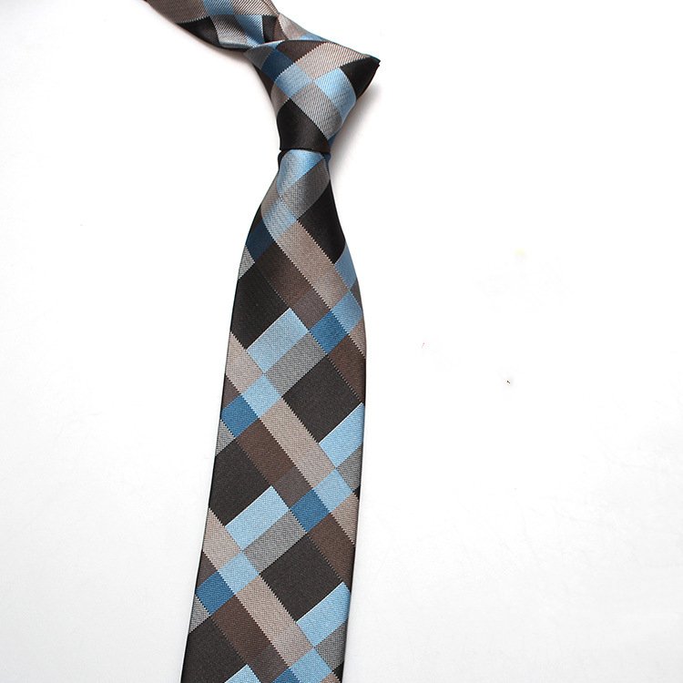 hot selling fashion accessories men plaid ties business casual polyester neckties with high quality