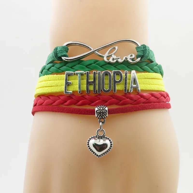 70 Models Ethiopia Country Flag Map Tie Clip Lapel Pin Ring Brooch Cuff Link Necklace Bracelet Earrings Key Chain Jewelry Set