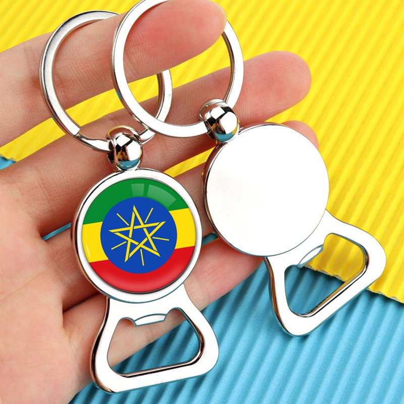 70 Models Ethiopia Country Flag Map Tie Clip Lapel Pin Ring Brooch Cuff Link Necklace Bracelet Earrings Key Chain Jewelry Set