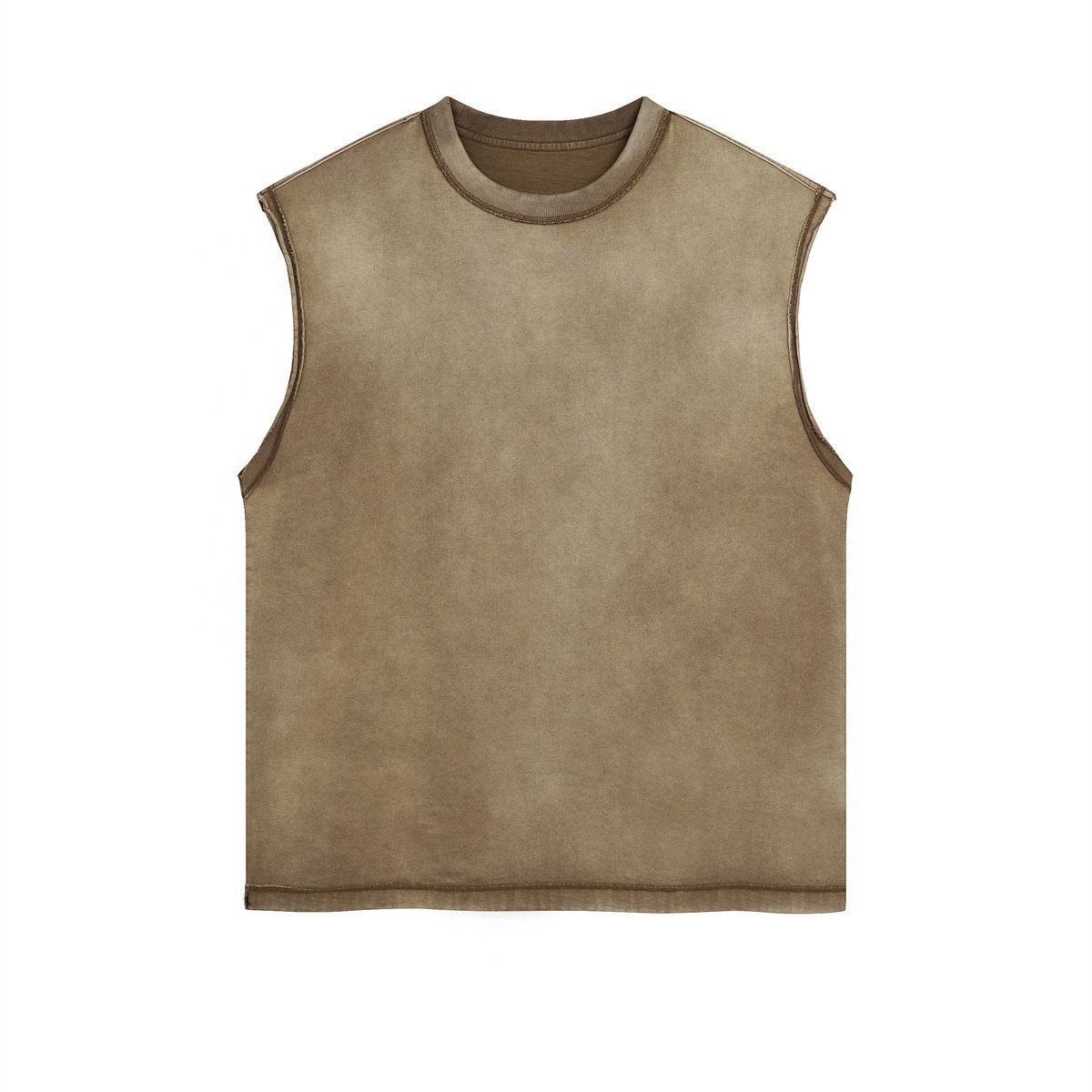 CHENXU Custom Men oversized casual street acid washed tank tops summer fashion Breathable tank tops cotton streetwear tanktop