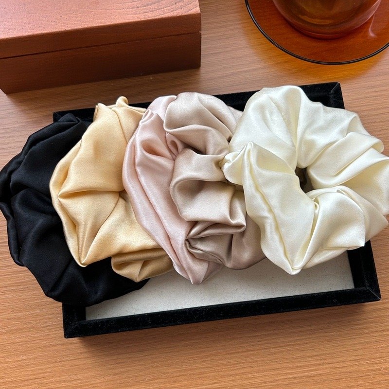Big Elastic Band Hair Ties Scrunchy Hair Ties Ponytail Holder Silk Hair Scrunchies For Women Girls