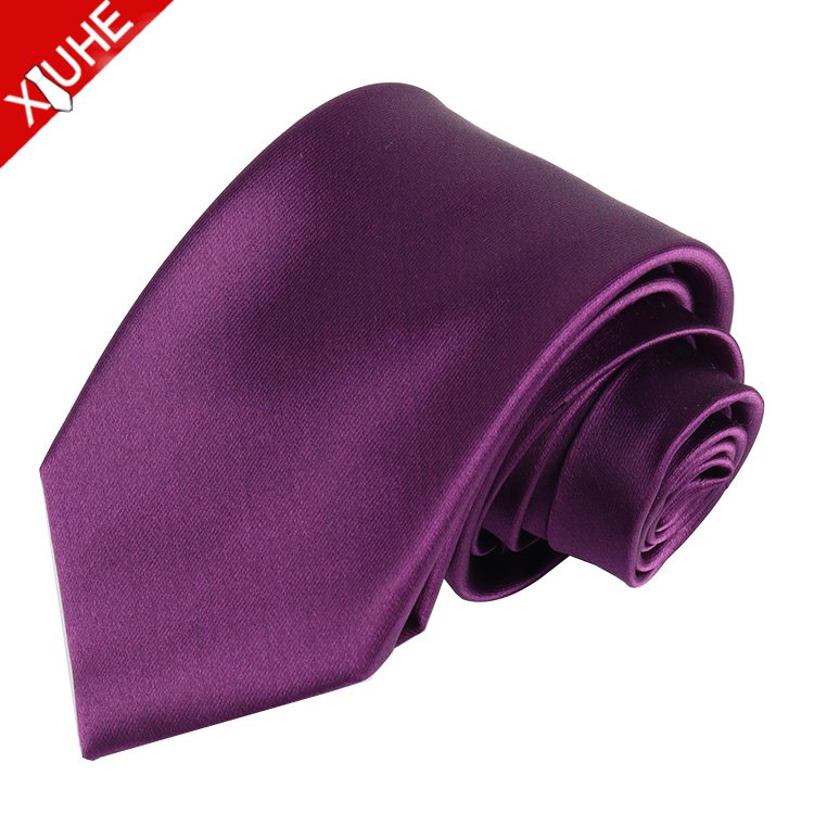 Classic Design Satin Tie Red Blue Formal Neck Ties for Mens custom Necktir Custom Solid Polyester Ties