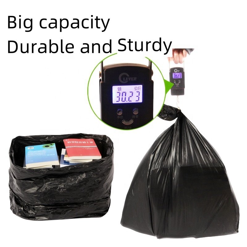 Recycled pe plastic 33 gallon grocery trash garbage bag reusable heavy duty plastic refuse bin garbage trash bags