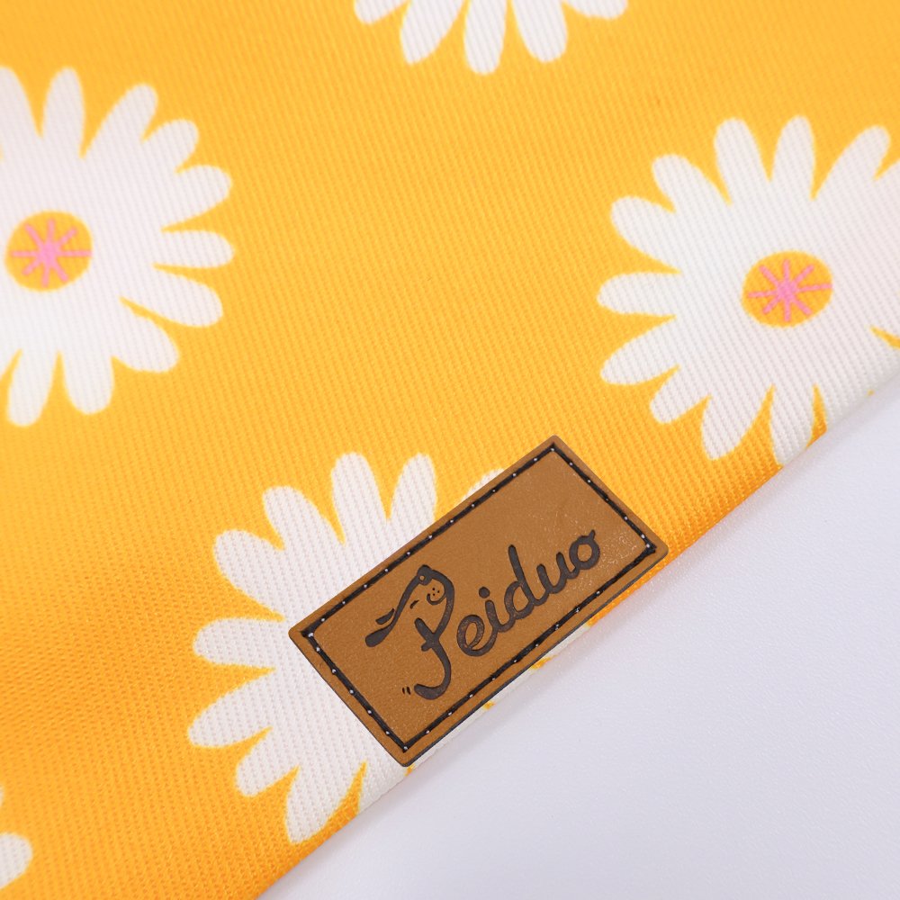 Factory Price Custom Print Sublimated Soft 100% Cotton Triangular Scarf Dog Bandana DogsPrintCotton