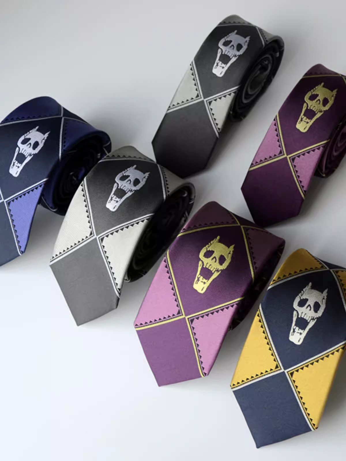 Fashion Japan Anime Piece Skull Neckties Ties