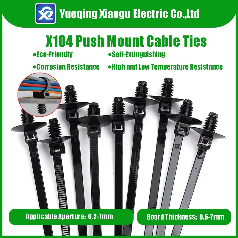 Fir Tree Head Push Mount Style Fixing Cable Zip Tie for Efficient Cable Management